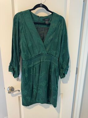 Smythe 'Y Front' Mini Dress Emerald Green | Size 8